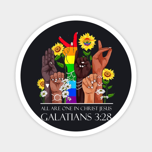 All Are One Galatians 3:28 Magnet by Charles's Store 8